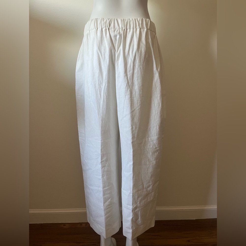 Go Lightly White Linen/ Viscose Pants, Made In USA sold - Picture 7 of 15